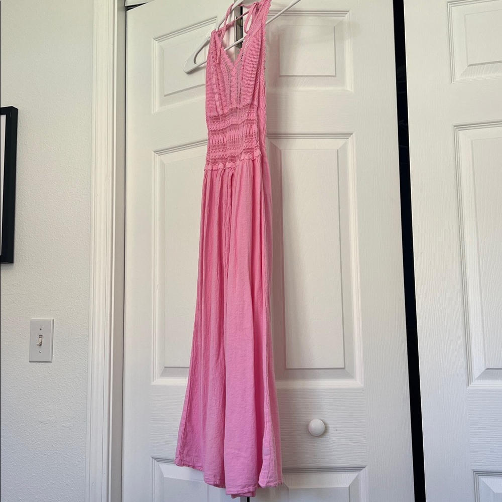 Pink Halter Neck Dress